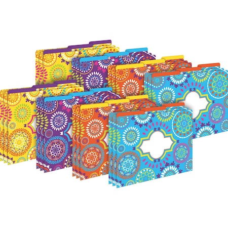 Barker Creek Moroccan Designer Letter-Size File Folders, Multi-Design Set, 24/Package 3959